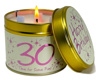 Cover image for 5060142842765 - Happy Birthday 30 - Scented Tin Candle