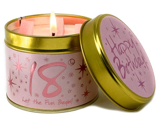 Cover image for 5060142842772 - Happy Birthday 18 - Scented Tin Candle