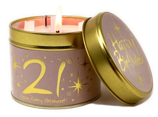 Cover image for 5060142842789 - Happy Birthday 21 - Scented Tin Candle