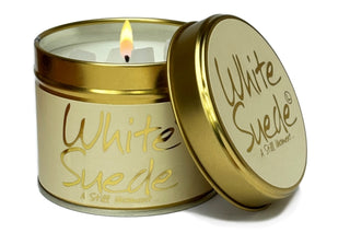 Cover image for 5060142843076 - White Suede -Scented Tin Candle