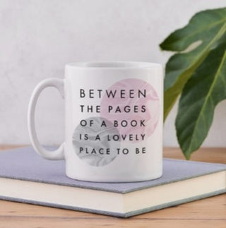 Cover image for 5060434073686 - Literary Mug - "Between The Pages" - Marble Design