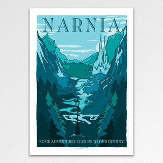 Supplemental image for 5060434074492 - Narnia Vintage Travel Poster A3 Art Print