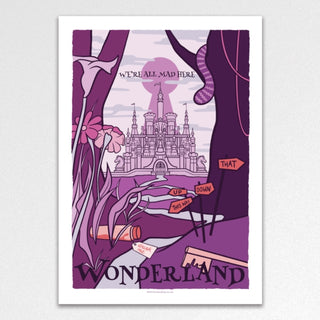 Supplemental image for 5060434074515 - Wonderland Vintage Travel Poster A3 Art Print