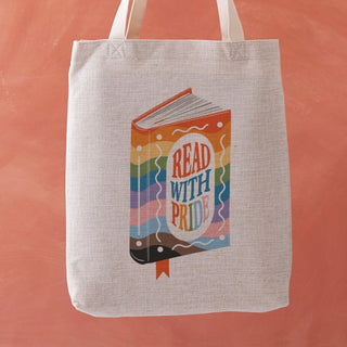 Supplemental image for 5060434074669 - Read With Pride - Book Illustration Tote Bag
