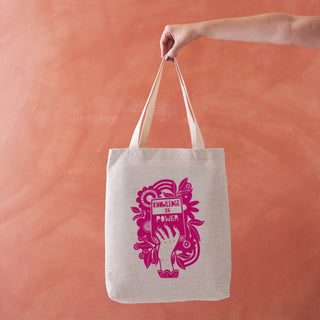Supplemental image for 5060434074775 - Knowledge is Power - Literary Tote Bag