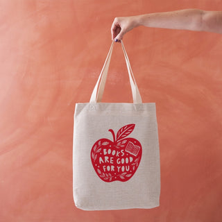 Supplemental image for 5060434074805 - Books are good for you - Literary Tote Bag