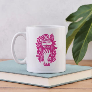 Cover image for 5060434074836 - Knowledge is Power - Literary Mug
