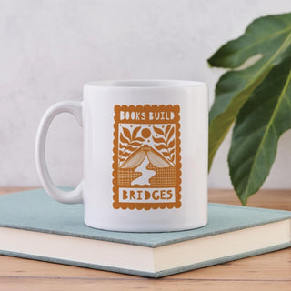 Supplemental image for 5060434074843 - Books Build Bridges - Literary Mug
