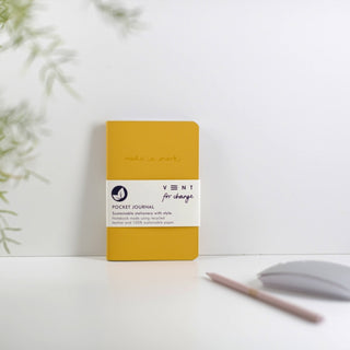 Cover image for 5060650180960 - Make a Mark A6 Pocket Journal - Yellow