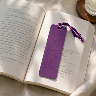Cover image for 5060650183206 - Recycled Leather Bookmark - Purple