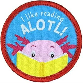Supplemental image for 5060769436866 - I Like Reading Alotl Sew On Patch