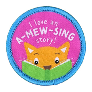 Supplemental image for 5060769436880 - I Love an A-mew-sing Story Sew On Patch
