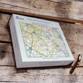 Cover image for 5060995491981 - The OS Map 500 Piece Premium Jigsaw Puzzle - Peak District National Park