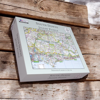 Cover image for 5060995492070 - OS Map 500 Piece Premium Jigsaw Puzzle - South Downs National Park