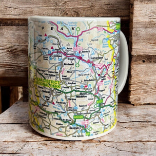 Cover image for 5060995492131 - The OS Map Ceramic Mug - Peak District National Park