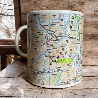 Cover image for 5060995492148 - The OS Map Ceramic Mug - Lake District National Park