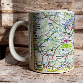 Cover image for 5060995492216 - The OS Map Ceramic Mug - New Forest National Park