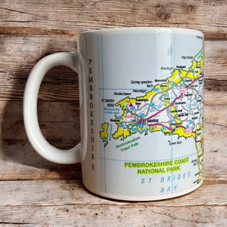 Supplemental image for 5060995492247 - OS Map Ceramic Mug - Pembrokeshire Coast National Park