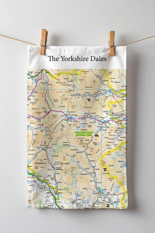 Cover image for 5060995492629 - The OS Map Tea-towel - Yorkshire Dales National Park