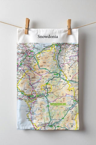 Cover image for 5060995492681 - OS Map Tea-towel - Snowdonia National Park