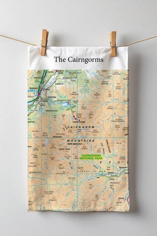 Cover image for 5060995492728 - The OS Map Tea-towel - Cairngorms National Park