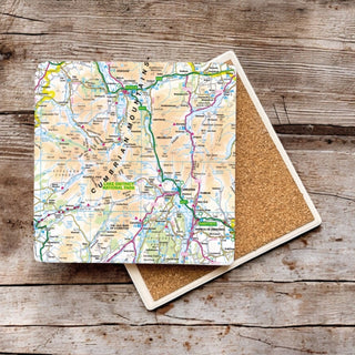 Cover image for 5060995492742 - OS Map Ceramic Single Coaster - Lake District National Park