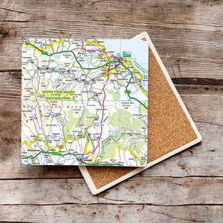 Cover image for 5060995492766 - OS Map Ceramic Single Coaster - North York Moors National Park