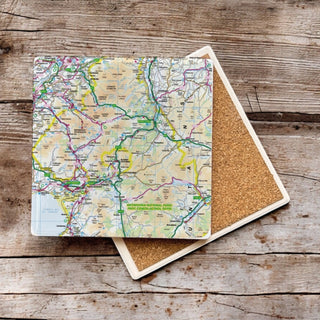 Cover image for 5060995492834 - OS Map Ceramic Single Coaster - Snowdonia National Park