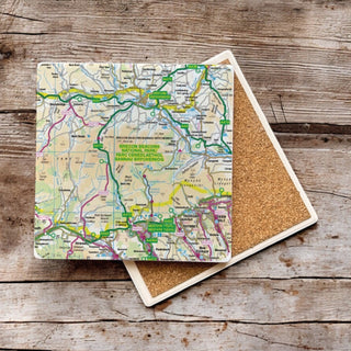 Cover image for 5060995492858 - OS Map Ceramic Single Coaster - Brecon Beacons National Park
