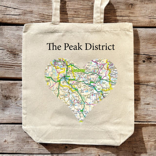 Cover image for 5060995493336 - OS Map Premium Canvas Tote Bag - Peak District National Park