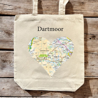 Cover image for 5060995493350 - The OS Map Premium Canvas Tote Bag - Dartmoor National Park