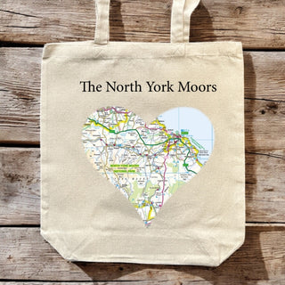 Cover image for 5060995493367 - The OS Map Premium Canvas Tote Bag - North York Moors National Park