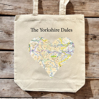 Cover image for 5060995493374 - OS Map Premium Canvas Tote Bag - Yorkshire Dales National Park