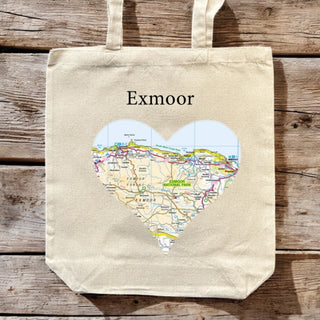 Cover image for 5060995493381 - The OS Map Premium Canvas Tote Bag - Exmoor National Park