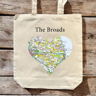 Cover image for 5060995493404 - OS Map Premium Canvas Tote Bag - The Broads