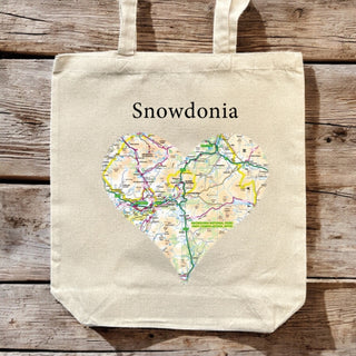 Cover image for 5060995493435 - OS Map Premium Canvas Tote Bag - Snowdonia National Park