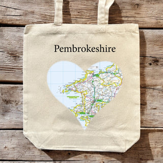 Cover image for 5060995493442 - The OS Map Premium Canvas Tote Bag - Pembrokeshire Coast National Park