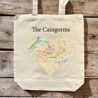 Cover image for 5060995493473 - The OS Map Premium Canvas Tote Bag - Cairngorms National Park