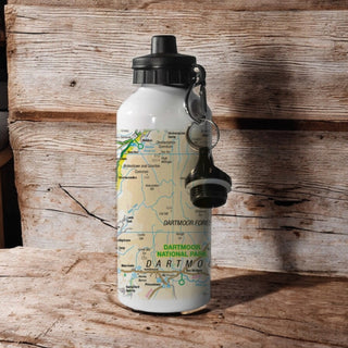 Cover image for 5060995493657 - The OS Map 600ml Metal Water Bottle - Dartmoor National Park