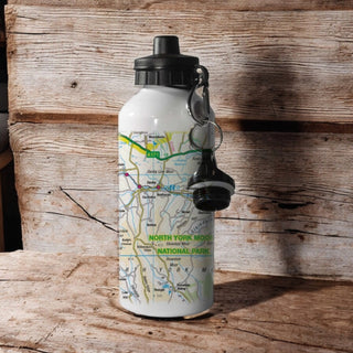 Cover image for 5060995493664 - OS Map 600ml Metal Water Bottle - North York Moors National Park