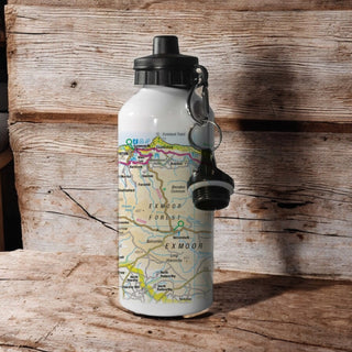 Cover image for 5060995493688 - The OS Map 600ml Metal Water Bottle - Exmoor National Park