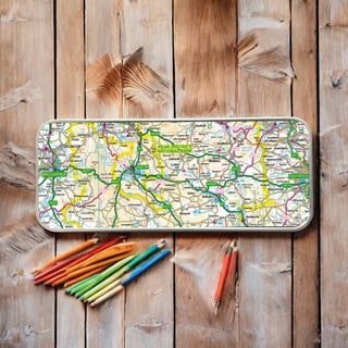 Cover image for 5060995493787 - The OS Map Metal Pencil Tin - Peak District National Park
