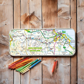 Cover image for 5060995493817 - The OS Map Metal Pencil Tin - North York Moors National Park