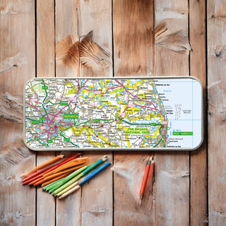 Cover image for 5060995493855 - The OS Map Metal Pencil Tin - The Broads
