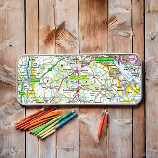 Cover image for 5060995493862 - The OS Map Metal Pencil Tin - New Forest National Park