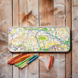 Cover image for 5060995493909 - The OS Map Metal Pencil Tin - Brecon Beacons National Park