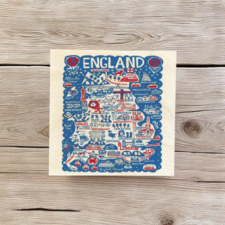 Cover image for 5060995496955 - Julia Gash Wooden Coaster - England