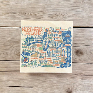 Cover image for 5060995496986 - Julia Gash Wooden Coaster - Northern Ireland