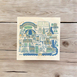 Cover image for 5060995497013 - Julia Gash Wooden Coaster - Bath