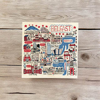 Cover image for 5060995497020 - Julia Gash Wooden Coaster - Belfast